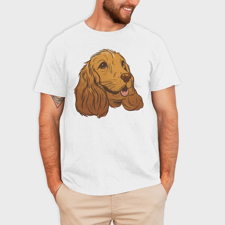 Coker Spaniel Dog, Tricou Barbati (Unisex)