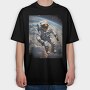 Astronaut Spacewalk, Tricou Oversize Barbati (Unisex)