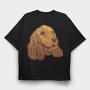 Coker Spaniel Dog, Tricou Oversize Barbati (Unisex)