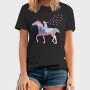 Girl And Horse Forest Winter Landscape, Tricou Barbati (Unisex)