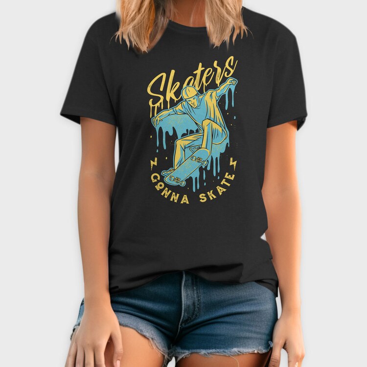 Man In Skateboard Quote Skaters Gonna Skate, Tricou Barbati (Unisex)