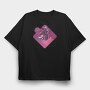 Vaporwave Wolf, Tricou Oversize Barbati (Unisex)