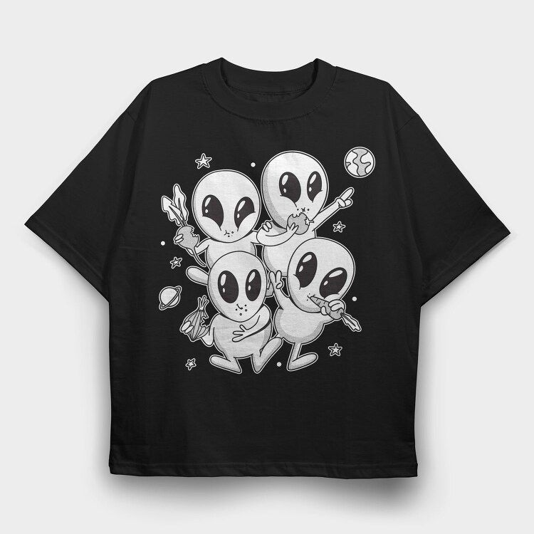 Vegetable Aliens, Tricou Oversize Barbati (Unisex)