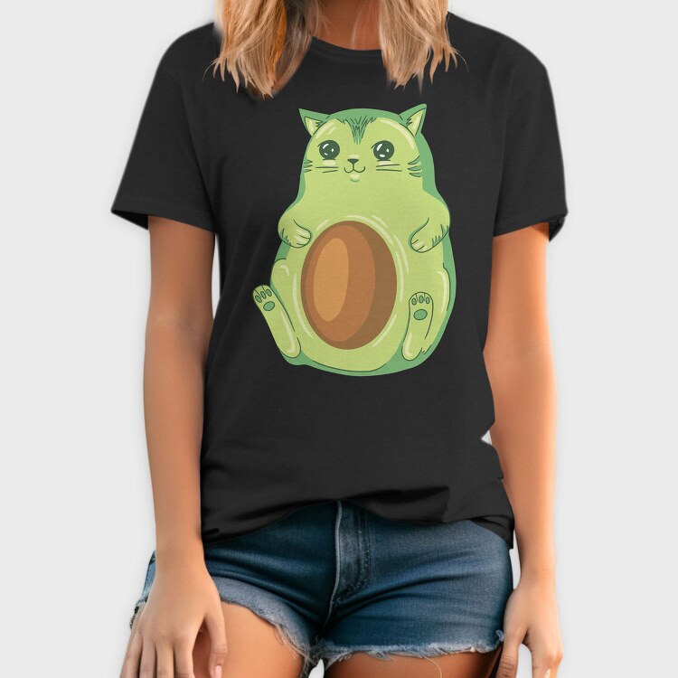 Avocado Cat, Tricou Barbati (Unisex)