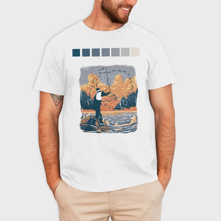 Fisherman Fish Net, Tricou Barbati (Unisex)