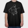 Man Playing Guitar Music Instrument Guitaris, Tricou Oversize Barbati (Unisex)