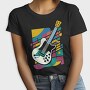 Vibrant Electric Guitar Colorful, Tricou Femei