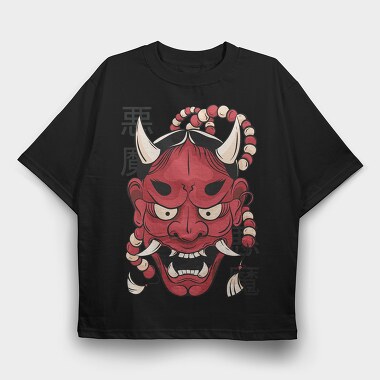 Awesome Hannya Demon Mask, Tricou Oversize Barbati (Unisex)