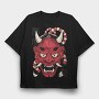 Awesome Hannya Demon Mask, Tricou Oversize Barbati (Unisex)