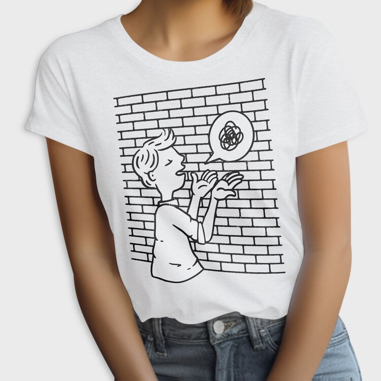 Man Talking To Wall, Tricou Femei