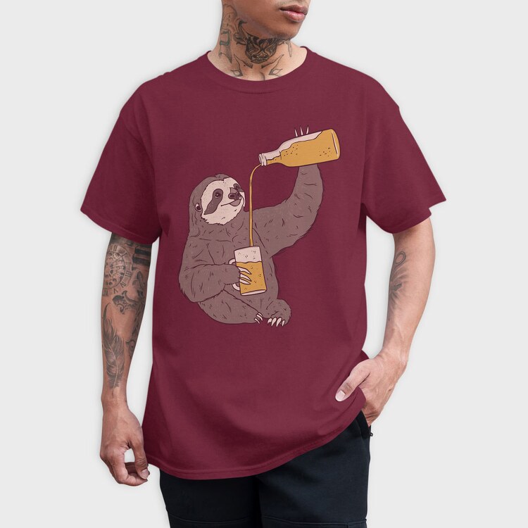 Sloth Beer, Tricou Barbati (Unisex)