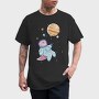 Axolotl Astronaut In Space, Tricou Barbati (Unisex)