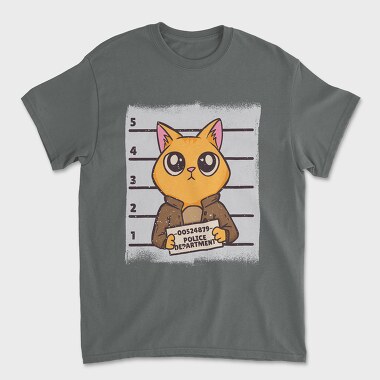 Mugshot Cat, Tricou Barbati (Unisex)