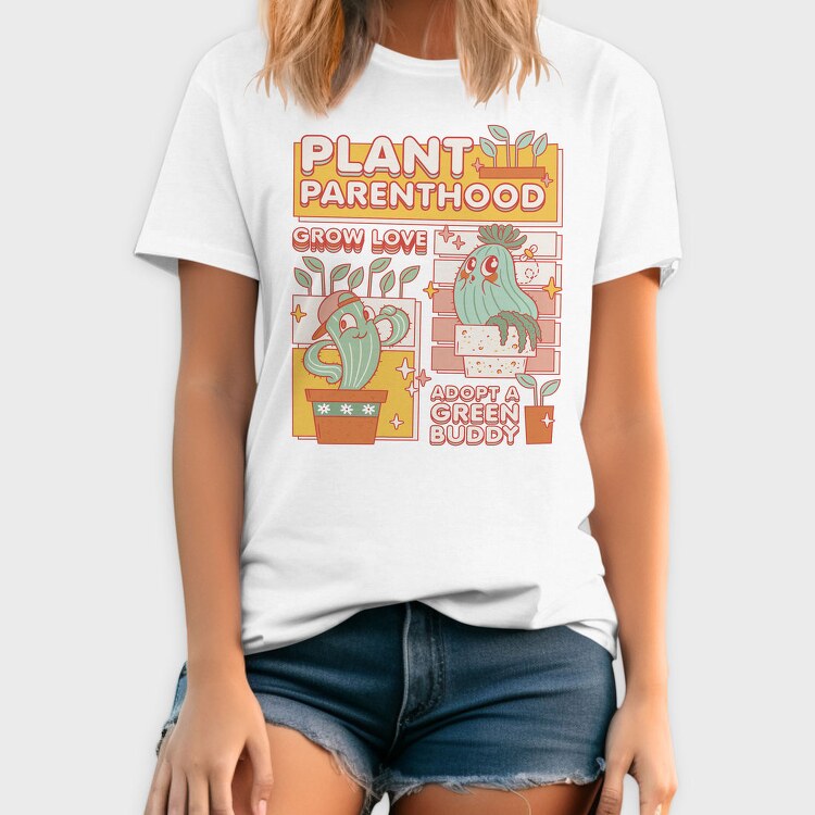 Nurturing Plant Parenthood Cute Cactus 09, Tricou Barbati (Unisex)