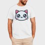 Kawaii Cute Cat Face, Tricou Barbati (Unisex)