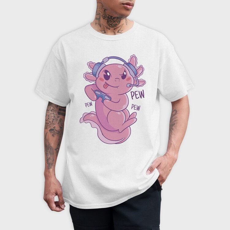 Axolotl Gamer Gaming, Tricou Barbati (Unisex)