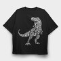 Mandala T Rex, Tricou Oversize Barbati (Unisex)