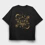 Vintage Cancer Constellation Zodiac Sign, Tricou Oversize Barbati (Unisex)