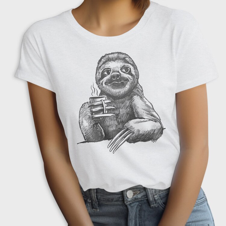 Sloth Sketch Coffee, Tricou Femei