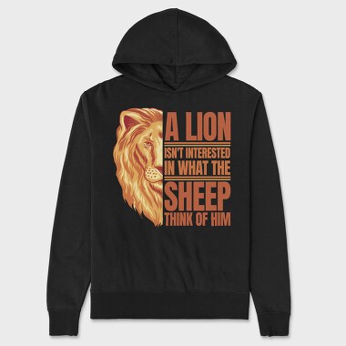 Lion Quote, Hanorac Oversize Barbati (Unisex)