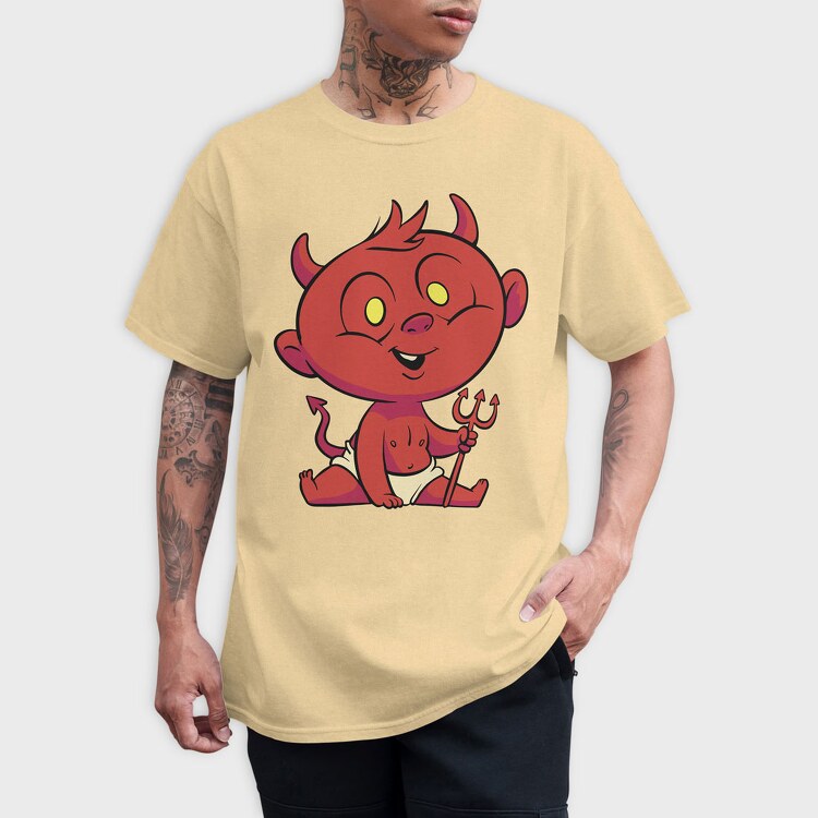Cute Young Devil, Tricou Barbati (Unisex)