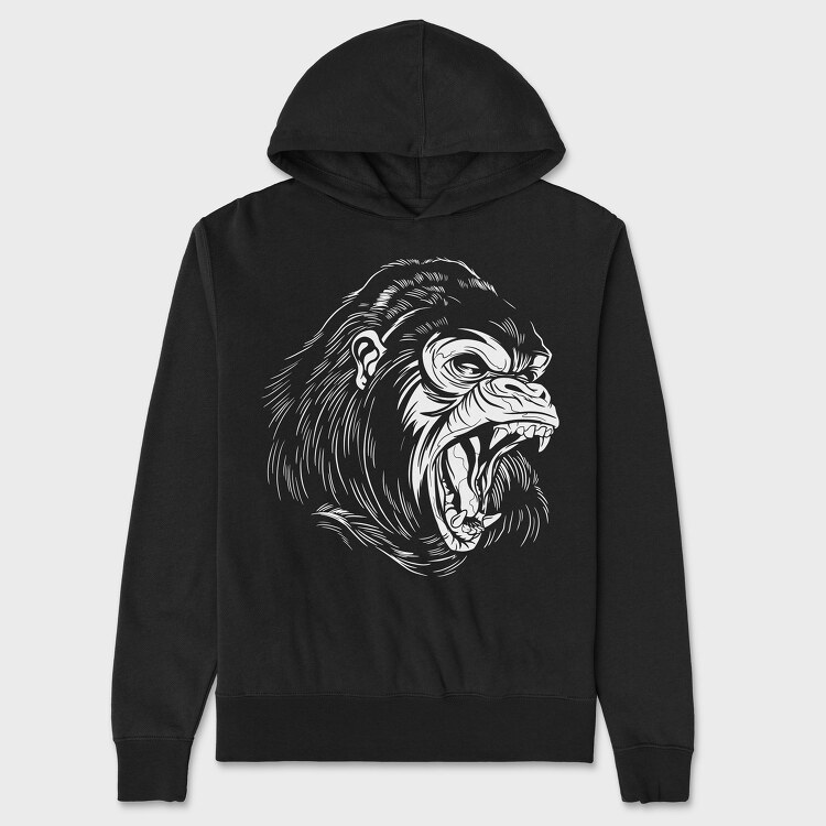 Gorilla Monochrome, Hanorac Oversize Barbati (Unisex)
