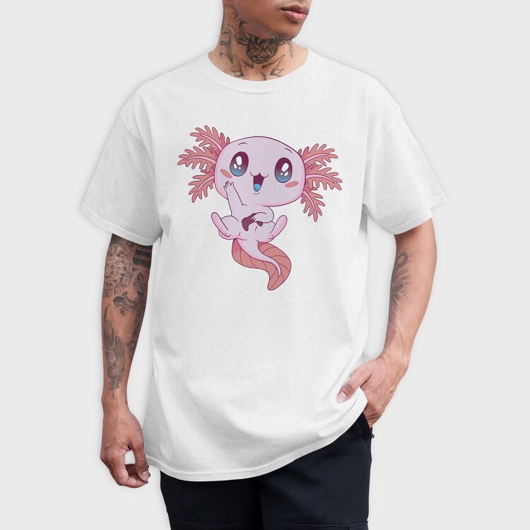 Kawaii Gaming Axolotl Gamer, Tricou Barbati (Unisex)