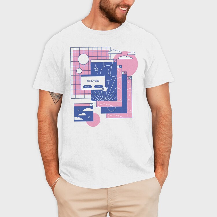 Computer Tabs Vaporwave 90S, Tricou Barbati (Unisex)