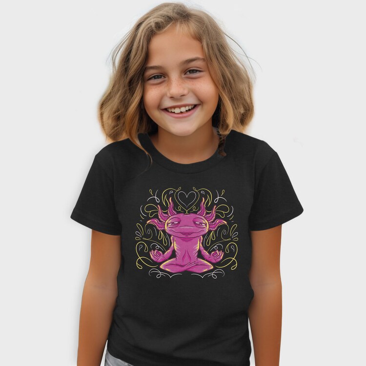 Axolotl Meditation Meditating, Tricou Copii