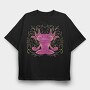 Axolotl Meditation Meditating, Tricou Oversize Barbati (Unisex)