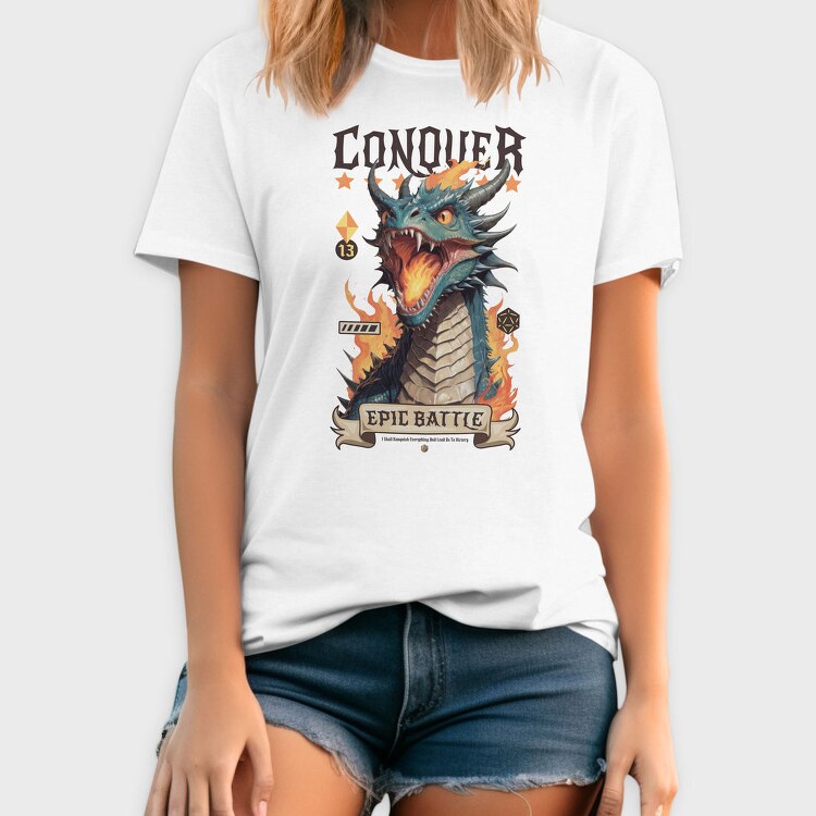 Conquer Dragon Epic Battle Trend, Tricou Barbati (Unisex)