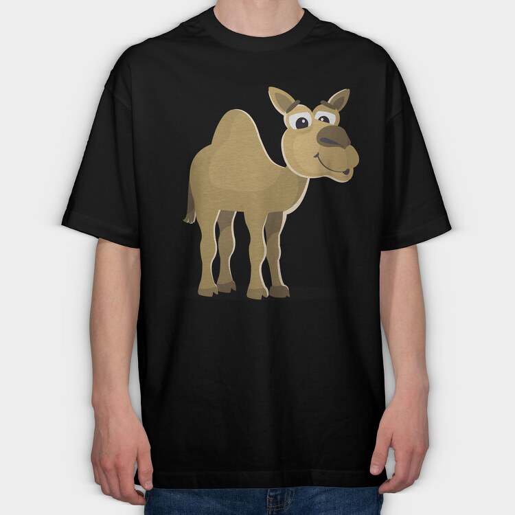 Camel Smile, Tricou Oversize Barbati (Unisex)