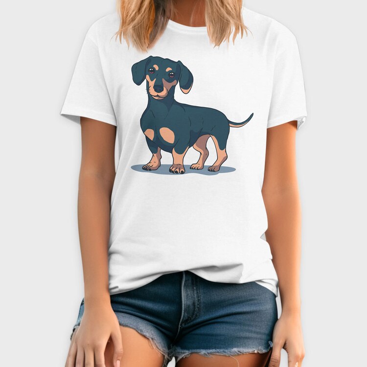 Dachshund, Tricou Barbati (Unisex)