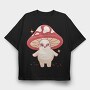 Kawaii Mushroom Character, Tricou Oversize Barbati (Unisex)