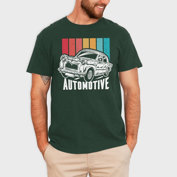 Old Car Retro Sunset, Tricou Barbati (Unisex)