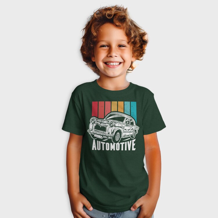 Old Car Retro Sunset, Tricou Copii