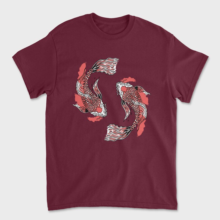 Fish Koi, Tricou Barbati (Unisex)