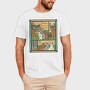 Medieval Cat Animal Painting Asking For Fish, Tricou Barbati (Unisex)