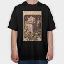 Vintage Popcorn Tarot, Tricou Oversize Barbati (Unisex)