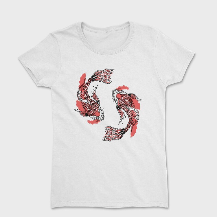 Tricou Femei, Fish Koi