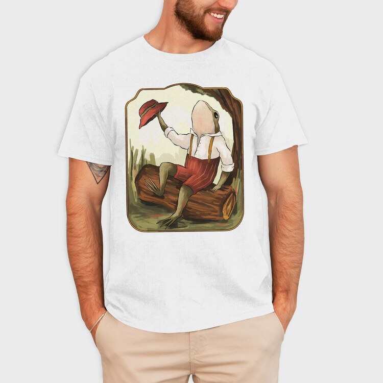 Vintage Toad Hat Illustrations 08, Tricou Barbati (Unisex)