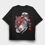 Oni Mask Girl Japanese, Tricou Oversize Barbati (Unisex)