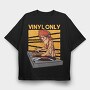 Vinyl Dj Quote, Tricou Oversize Barbati (Unisex)