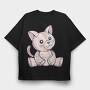 Cat Toy Plushie, Tricou Oversize Barbati (Unisex)
