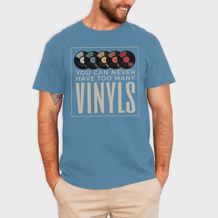 Vinyl Records Quote, Tricou Barbati (Unisex)