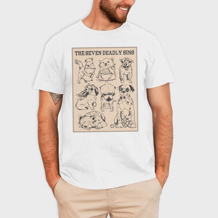Dog Seven Deadly Sins, Tricou Barbati (Unisex)