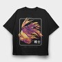Koi Fish Sea Animal Swimming Betta Minimal, Tricou Oversize Barbati (Unisex)