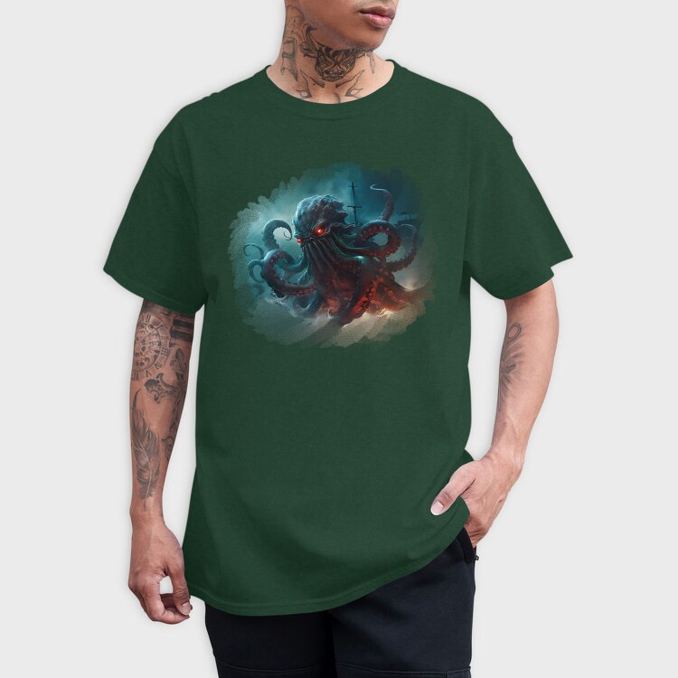 Kraken Monster, Tricou Barbati (Unisex)