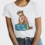 Otter Animal On Vacation Travel, Tricou Femei