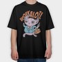 Axolotl Worker, Tricou Oversize Barbati (Unisex)
